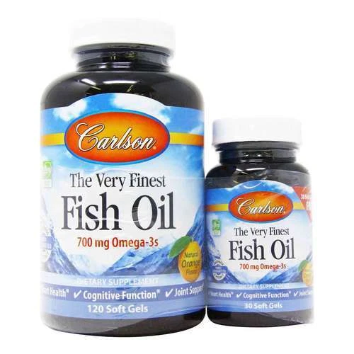 CARLSON LABS THE Very Finest Fish Oil Natural Orange 120 30 Softgels £ ...