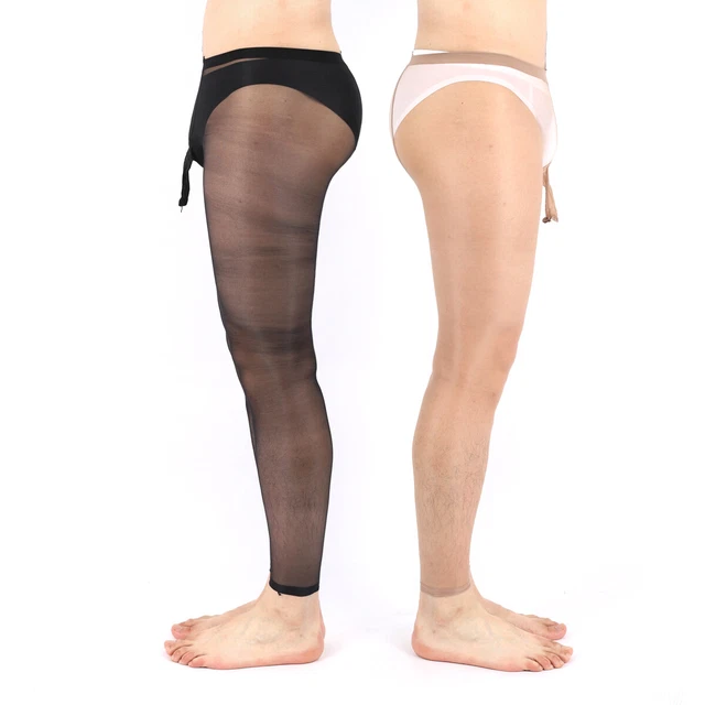 ELSAYX MEN SHEER Footless Pantyhose Long Sheath Open EUR 5 59