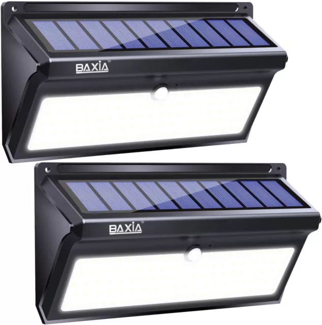 BAXIA TECHNOLOGY Solar Lights Outdoor, 100 LED ‎2 Pack