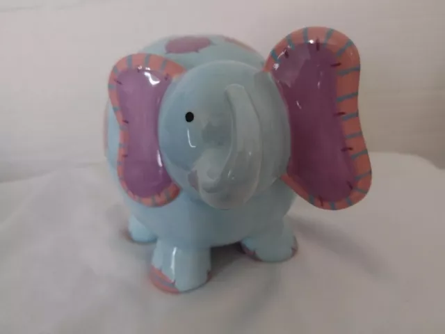 Ganz Baby Nursery Blue Elephant Bank 5.5" H