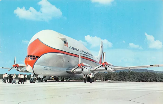 NASA Aero Spacelines Super Guppy Airplane Apollo 11 Mission Vtg Postcard B37