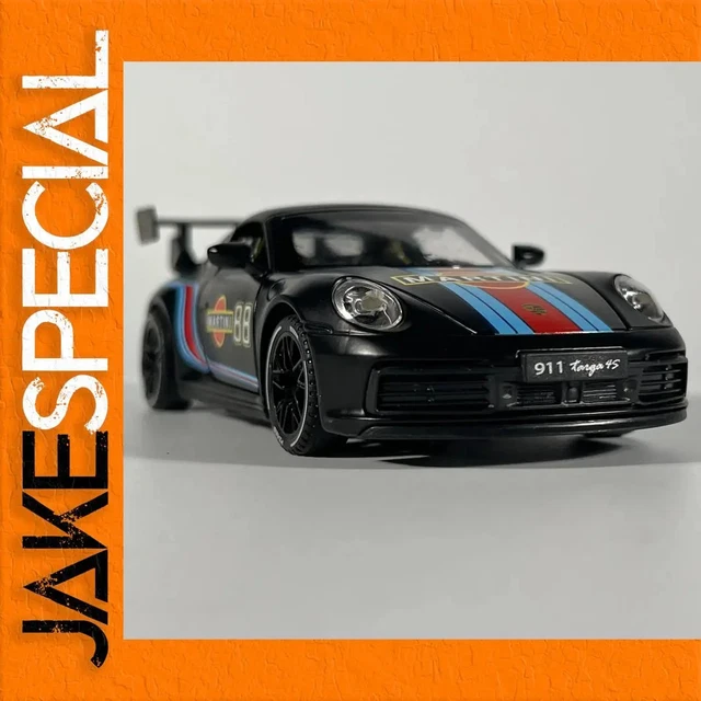 Voiture 1/18 Norev porsche 911 carrera 4S noire 997 Targa (manque miroirs rétro