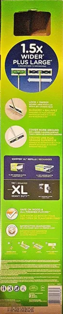 Swiffer XL Dry + Wet Sweeping Kit Trap + Lock Starter Set 8 dry cloths + 2 wet