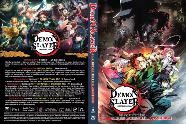 DVD Anime Demon Slayer: Kimetsu No Yaiba Season 1+2 (1-37) +2 Movies +CD  English