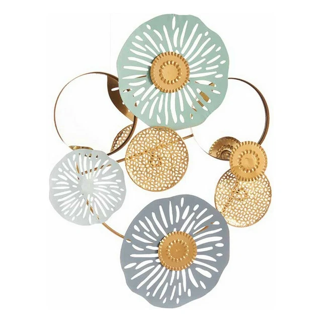Decoración Colgante Flores Mural Cristal Metal [45 x 39 x 6,5 cm]
