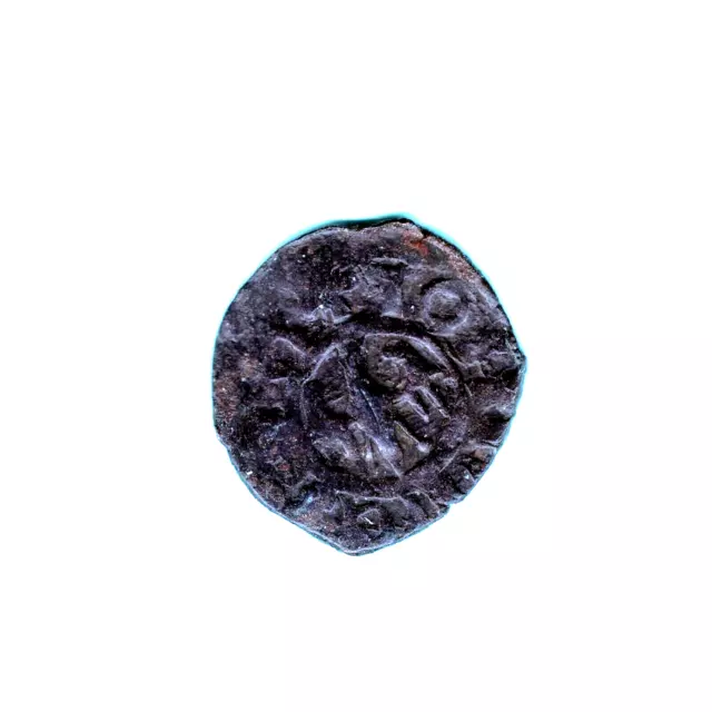 Sicily - Beautiful Toned Juan I Hammered Billon Denaro, Nd (1458-79)