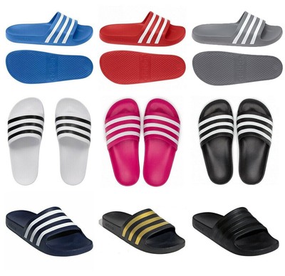 ADIDAS MENS SLIDERS Adilette Aqua Slide Shoes Beach Size 8 Â£9.99 - PicClick UK