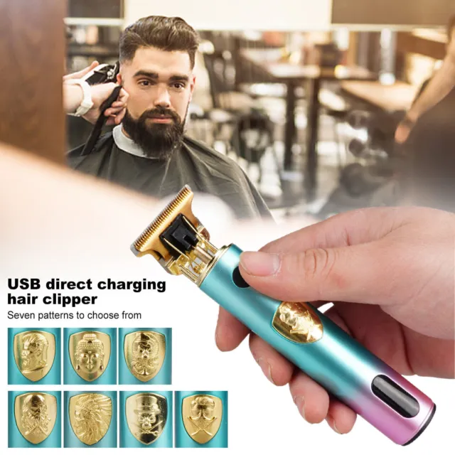 Cortadora de pelo eléctrica USB para hombre cortadora de pelo profesional barbero afeitadora inalámbrica afilada y segura EE. UU.