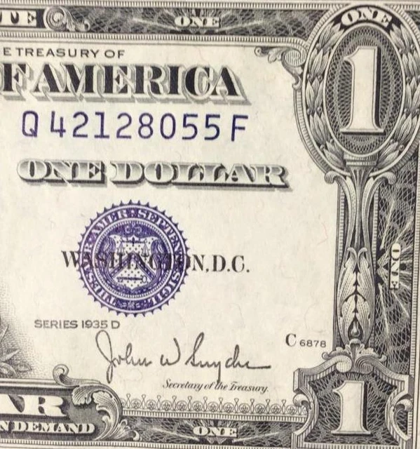 1935D $1 Blue SILVER Certificate Choice Uncirculated Beauty! 1 of 3 Consecs X055