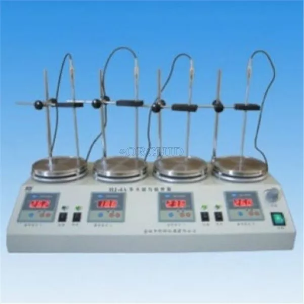 New 4 Units Multi Unit Digital Thermostatic Magnetic Stirrer Hotplate HJ-4A gy