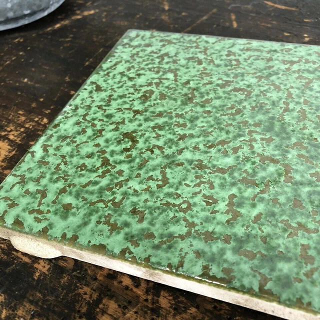 Vintage MALKIN JOHNSON Panton Era GREEN England 60s 70s MID-CENTURY Modern TILE