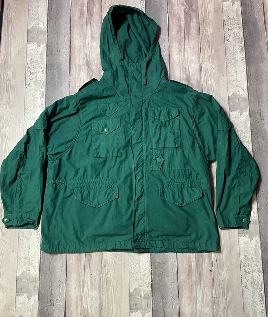 BNWT PRETTY GREEN White Label Dyed M65 Zip Up Hooded Jacket Green  