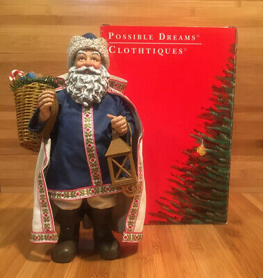 Clothtique POSSIBLE DREAMS ON A WINTERS EVE Christmas Santa 1994 Club Exclusive