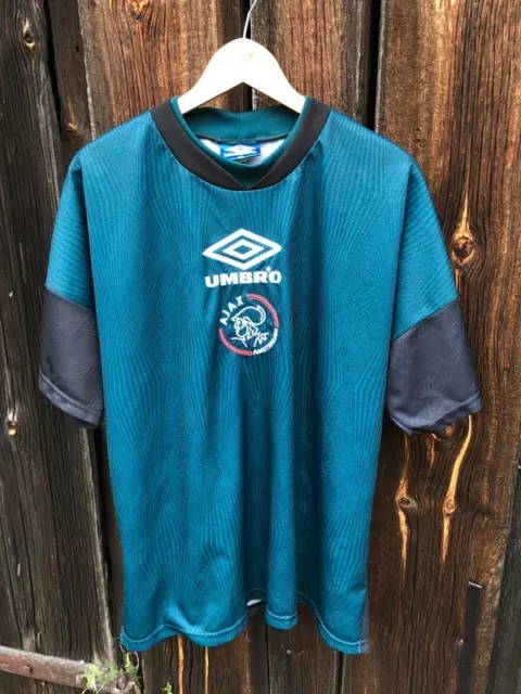 Ajax Amsterdam Training football shirt 1995 1996 Umbro Green Adults XXL Vintage