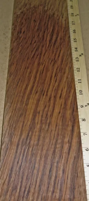 Oak English Brown Tiger Figure wood veneer 5" x 91" raw no back 1/42" thick # 20