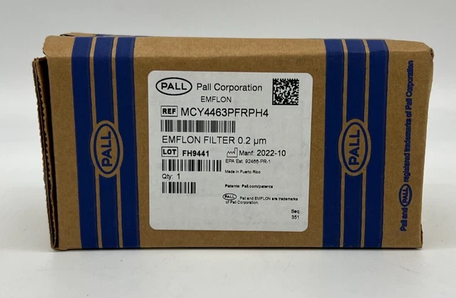 NEW PALL MCY4463PFRPH4 Emflon Filter 0.2 UM w/ Paperwork