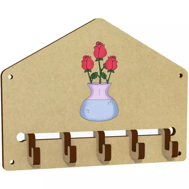 'Roses' Wall Mounted Hooks / Rack (WH040609)