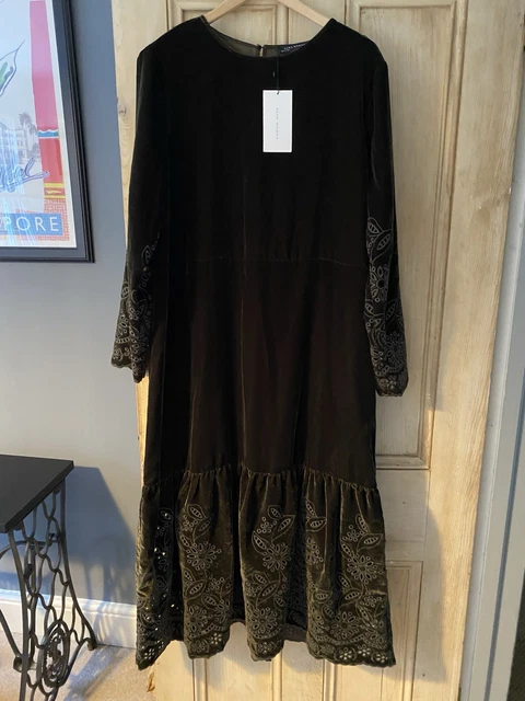 chinese dress ladies Zara TRF Black Velvet Animal Leopard Print Spaghetti Strap Mini Slip D   Brie