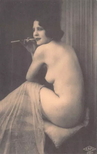 Postcard - Sapi - Paris Nude - Glamour - Risque - 1920'S -  Cigarette Holder