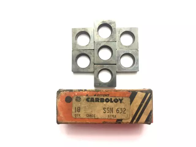 Lot of (7) pieces - CARBOLOY SECO CARBIDE SHIMS/SEATS - SSN-632 - NOS