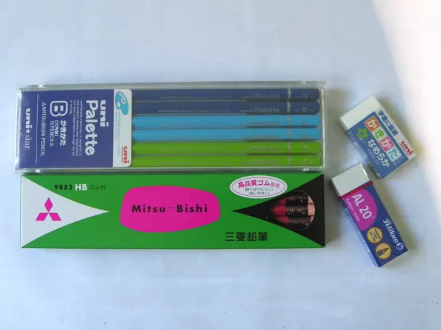 Lot de 2 boites de crayons graphite (Uni Palette et Mitsubishi 9852)