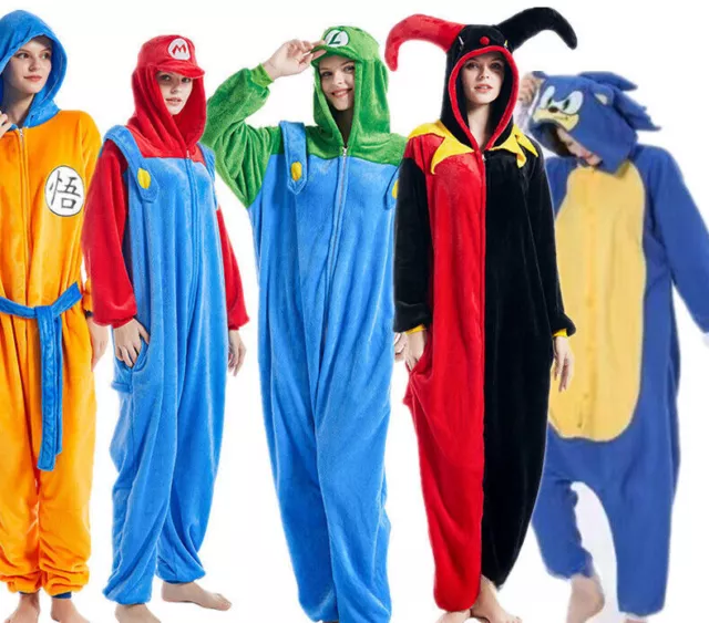 Adult Kids Kigurumi Animal Pajama Cosplay Christmas Halloween Costume Sleepwear