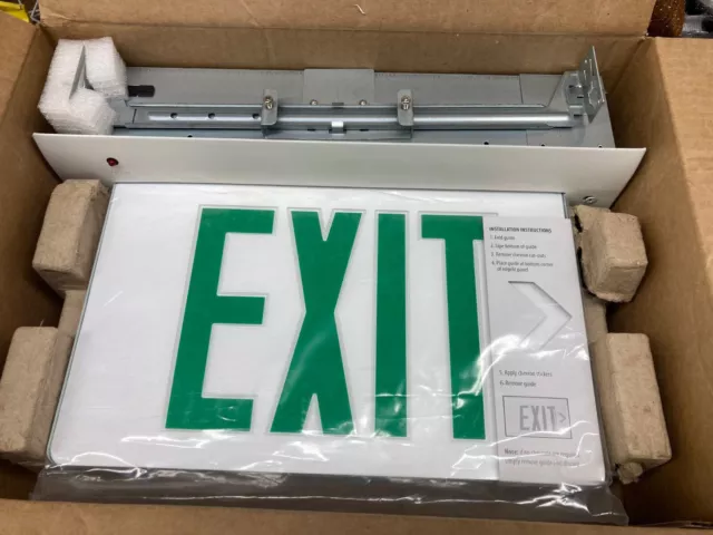 lithonia lighting EDGR W 1 GW M4 EXIT SIGN NEW