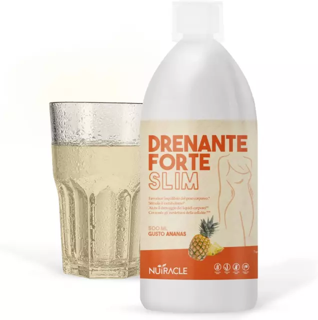 DRENANTE FORTE SLIM 500 ml DIMAGRANTE BRUCIA GRASSI CELLULITE METABOLISMO GRASSO