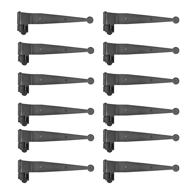 Pintle Hinge Strap For Doors & Gates Black Iron Shutter Hinge Offset 2"