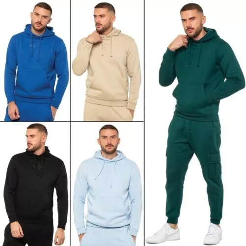 Enzo Pullover Uomo Felpa Semplice Regolare con Cappuccio Manica Lunga Top