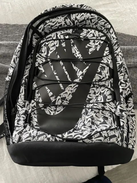 NWOT Nike Backpack All over Logo Black/white