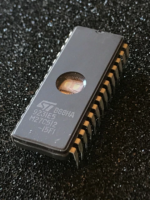 STM M27C512-15XF1 64Kx8-Bit 512K UV-Erasable PROM EPROM Ceramic DIP-28 150ns 13V STM M27C512-15XF1 64Kx8-Bit 512K UV-Erasable PROM EPROM Ceramic DIP-28 150ns 13V