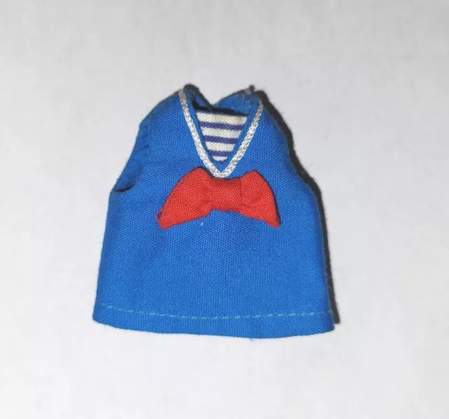 Vintage 60's Remco Heidi Jan Pocketbook Doll Blue Sailor Dress Top Clothing