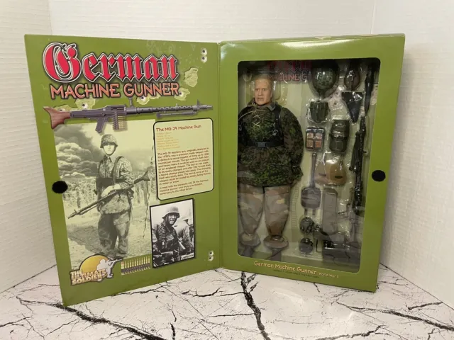 German Machine Gunner 12" 21st Century Toys Ultimate Soldier2000 W/ Accessories
