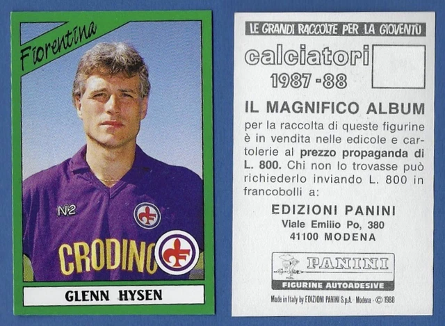 Fiche Panini Glenn Hysen – Suède – Mondial 1987 – NEUVE – Rare