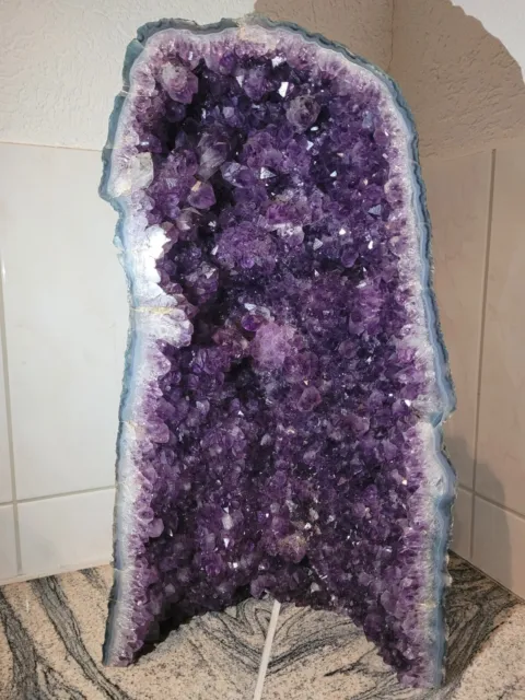 Amethyst Druse Lila Geode 45cm super violette Kristalle aus Brasilien