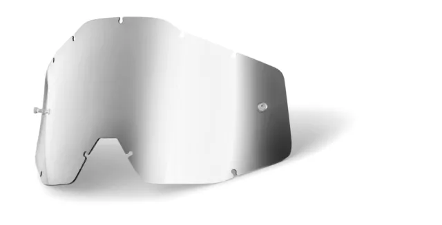Lente ricambio maschera 100% RACECRAFT/ACCURI/STRATA specchio silver Anti-Fog