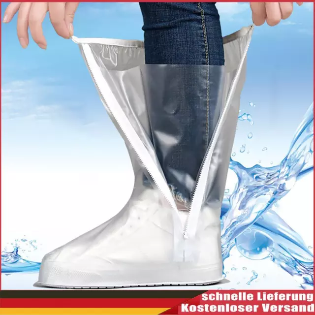 PVC-Regenstiefelüberzug Unsiex Waterproof High Tube Shoes Protektoren Supply (M)
