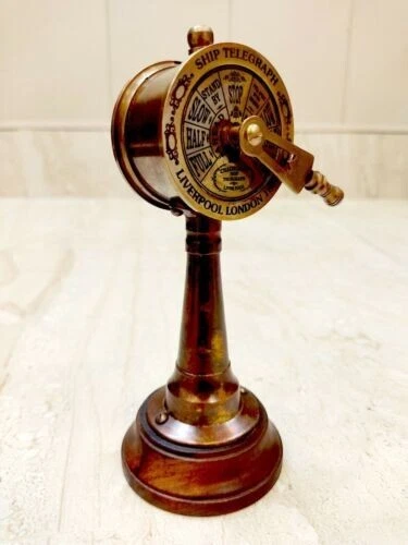 Telegraph Nautical Antique Brass Vintage Ship Engine Room Working Telegraph Gift
