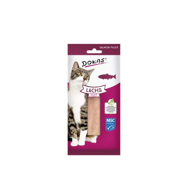 Filete de salmón Dokas Cat 100% delicados 9 x 22 g (120,71 €/kg)