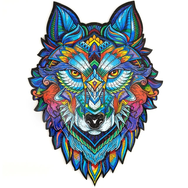 Unidragon Wooden Jigsaw Puzzles "Majestic Wolf" Wooden Puzzles for Adults - M