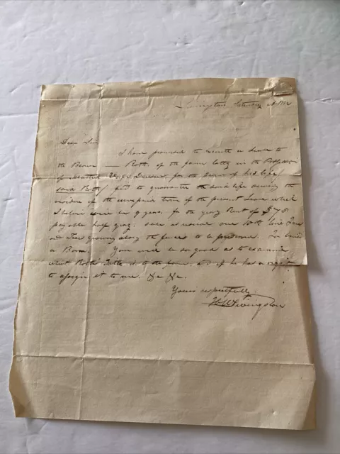 Antique Document signed Henry W Livingston New York NY Of Columbia County 1830s