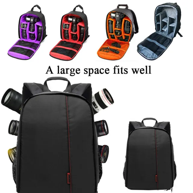 Large Camera Backpack Shoulder Bag Case for Canon Nikon Sony DSLR & Mirrorless