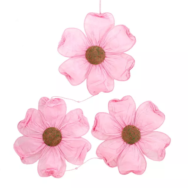 2x Colgante para Decoración Flores Papel Rosa, Ø30cm , Completo Longitud Aprox.
