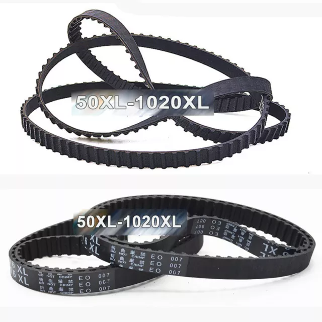 50XL-1020XL Rubber Pulley XL Timing Belt Close Loop Synchronous Belt Width 15mm