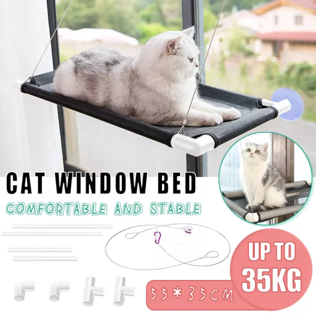 Pet Cat Window Hammock Perch Bed Hold Up To 60lbs Mounted Durable Seat AU NEW