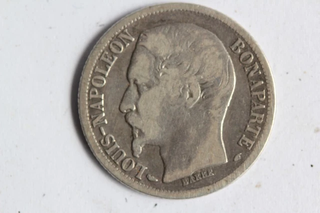 Monnaie argent 1 Franc Louis-Napoléon Bonaparte 1852 A (48822)