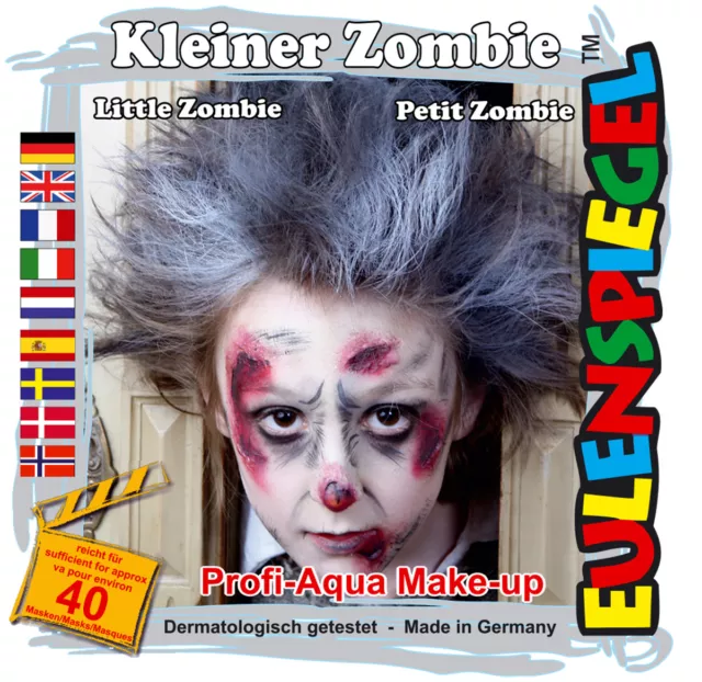 Eulenspiegel Set Tema Pequeño Zombie, Schmink-Set Con Schminkanleitung 1 Pincel