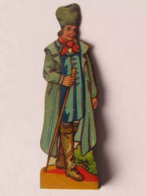 Blechspielzeug Schlesien. Bauer, um 1930,  Büdo  Werbefigur , Blechfigur,