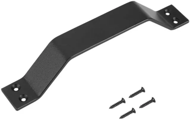 CCJH 8.6"  Sliding Barn Door Handle Steel Pull Gate Cabinet Handle Black